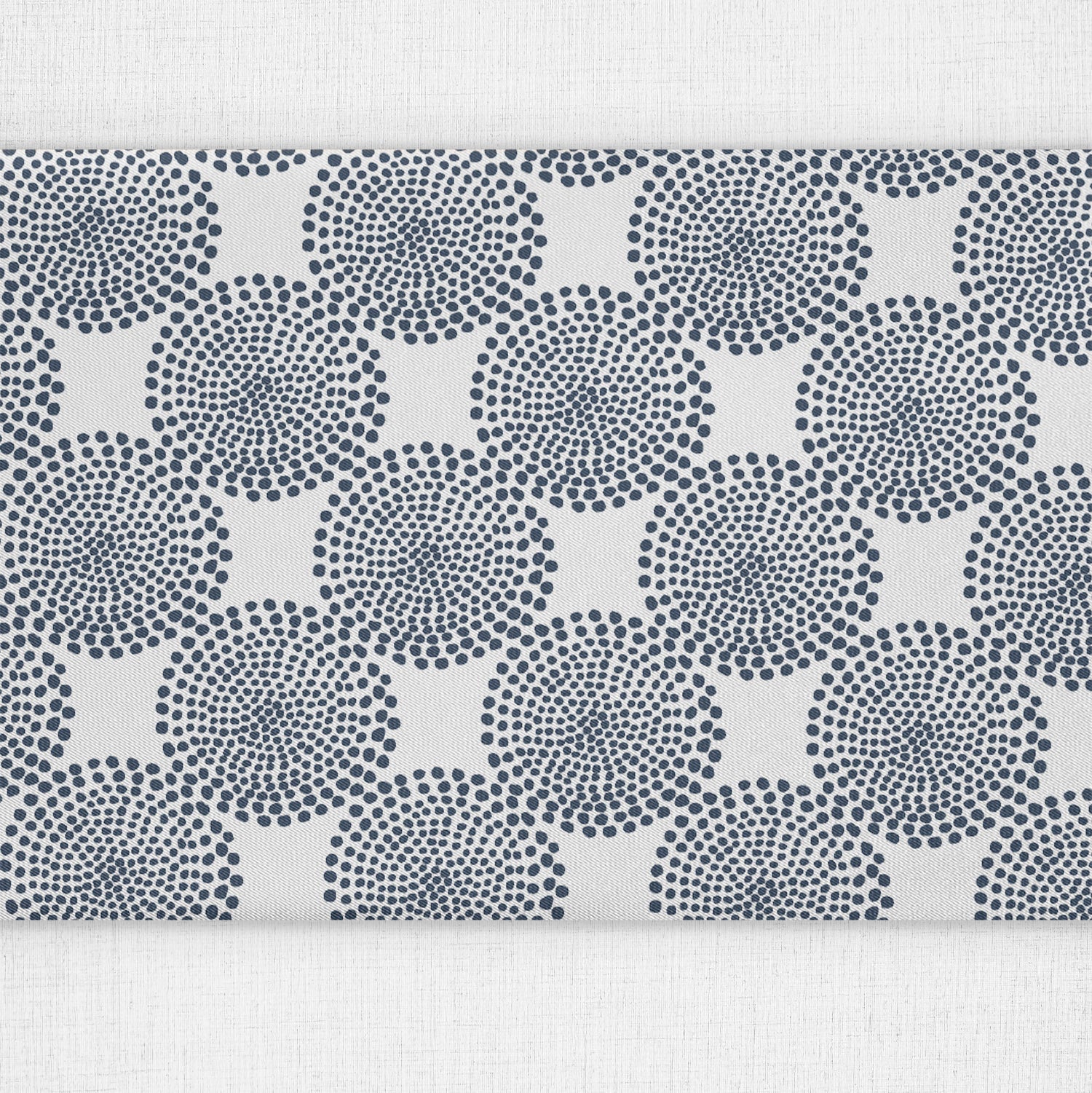 Batik Geometric Table Runner - Close Up Top View - Knotty Tie Co.