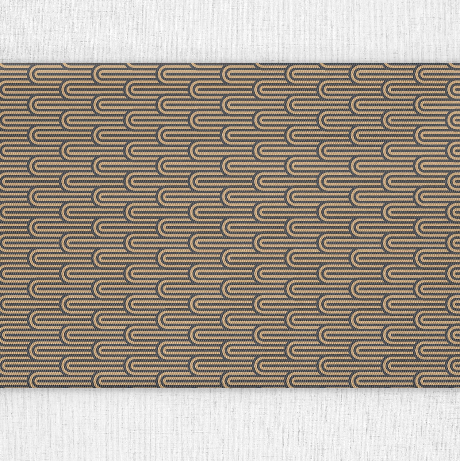 Deco Curves Table Runner - Close Up Top View - Knotty Tie Co.