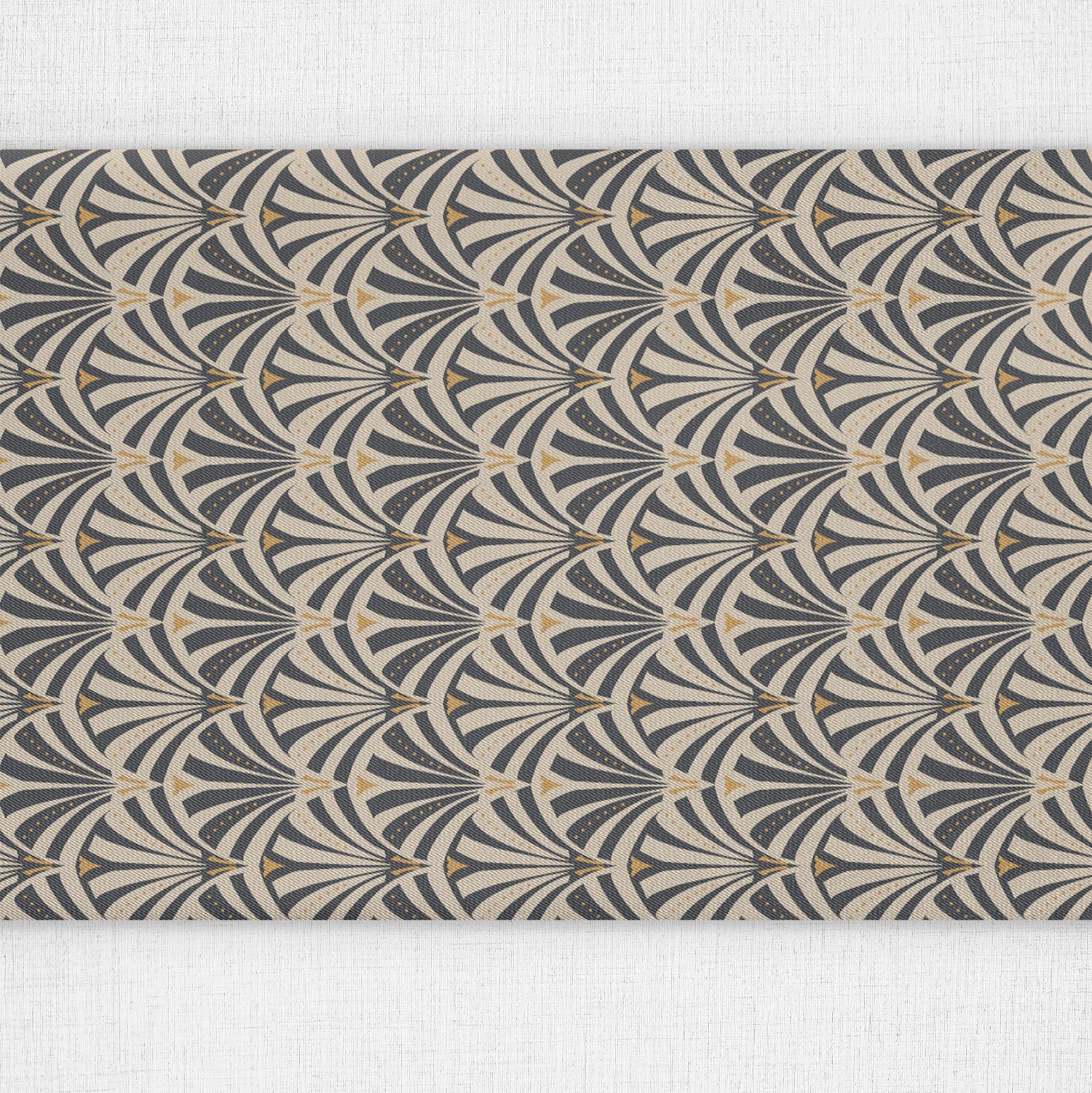 Fanfare Geometric Table Runner - Close Up Top View - Knotty Tie Co.