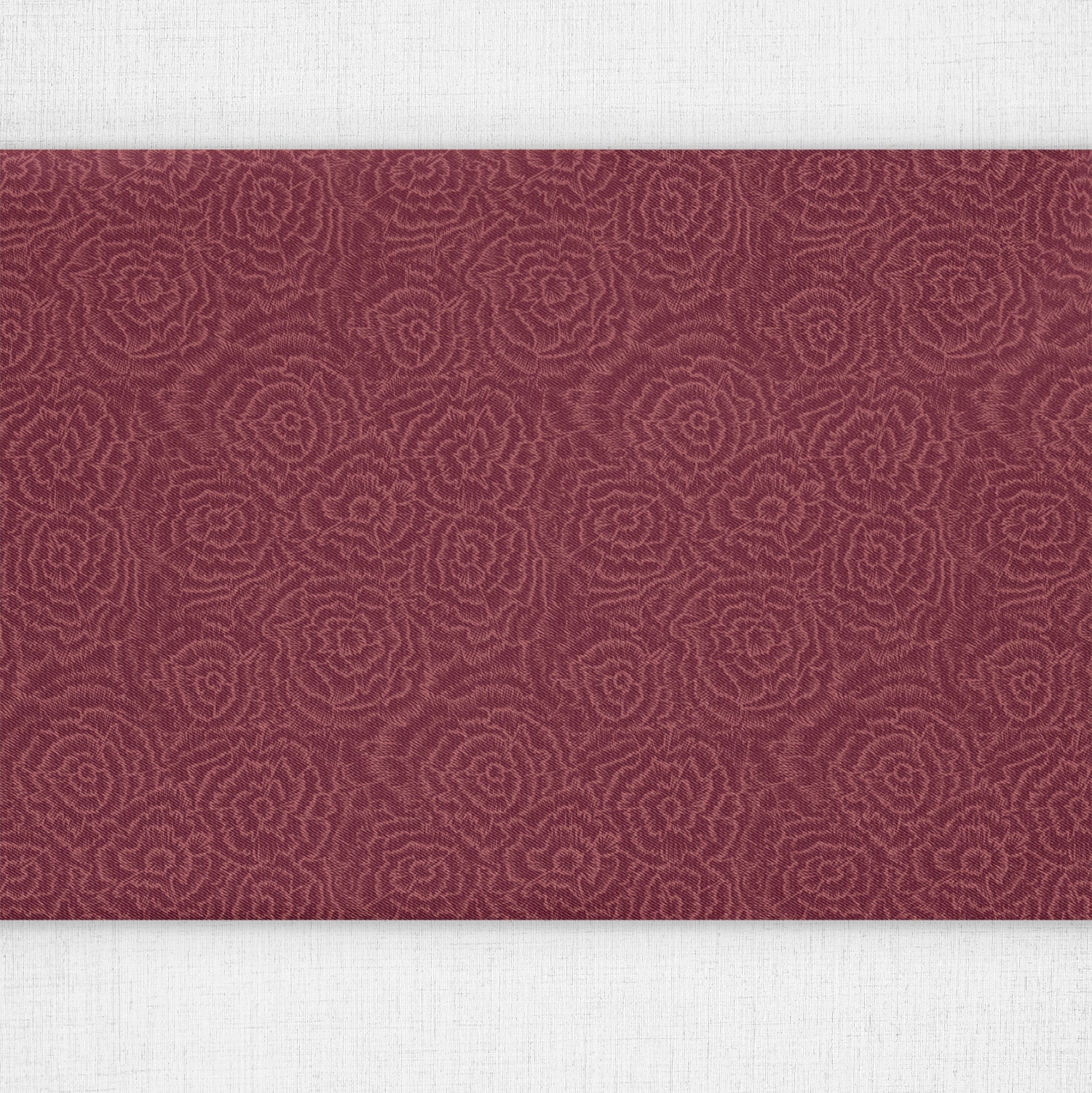 Scribble Blossom Table Runner - Close Up Top View - Knotty Tie Co.